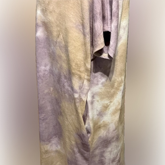 Carole Christian Dress Tie Dye Midi Side Pockets Size M Stretchy Boho Hippie - Picture 10 of 11